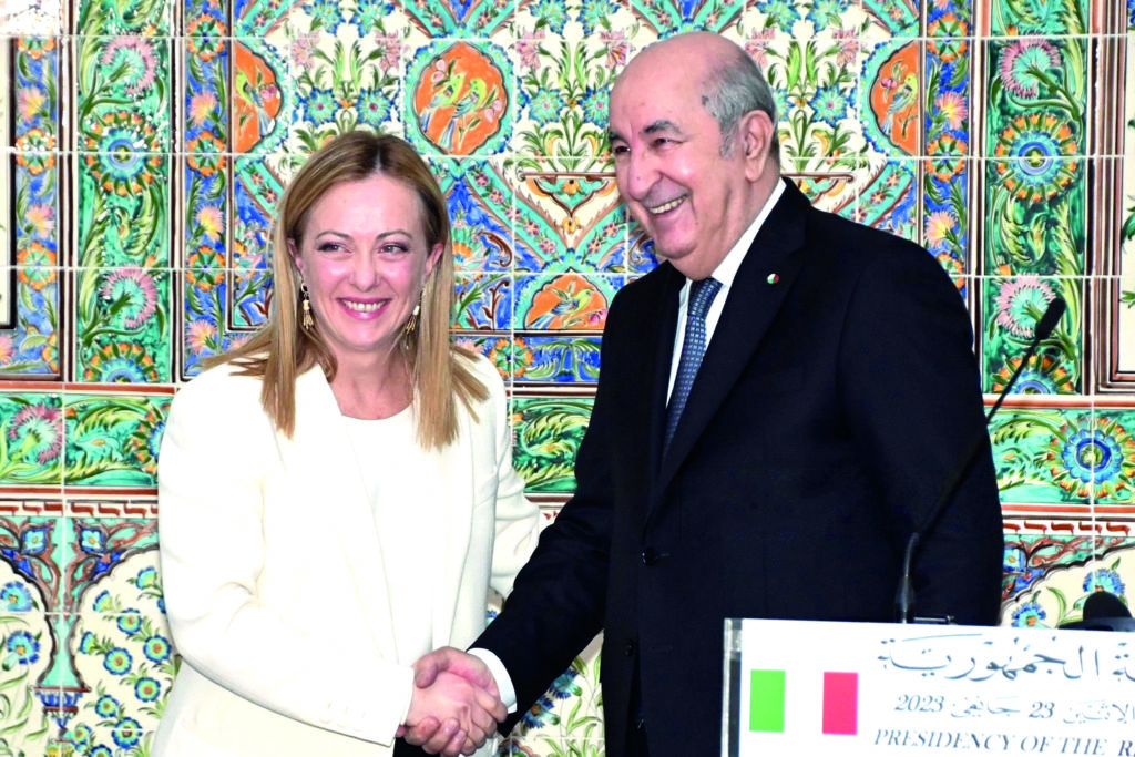 Tebboune et Georgia Meloni en janvier 2023 à Alger