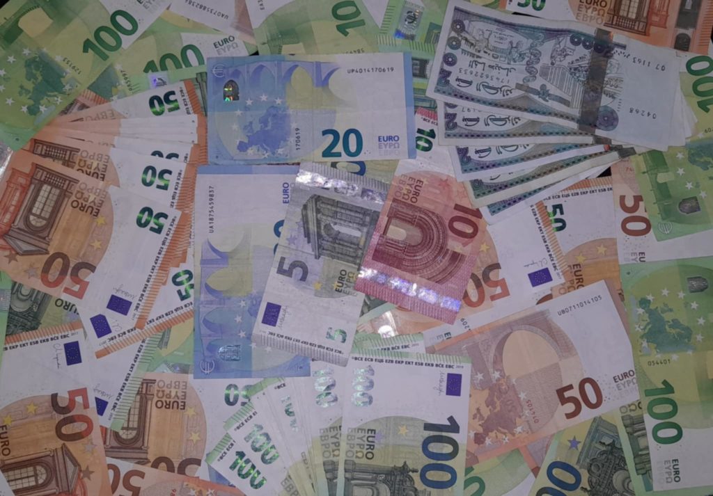 billets euro et dinar DZD