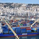 Port d'Alger, conteneurs et navires marchands, Algerie