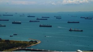 Le détroit d'Ormuz, principal point de passage du pétrole mondial, avant sa fermeture en février 2026