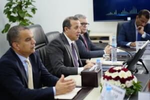 Mohamed Lamine Lebbou, gouverneur de la Banque d'Algérie, préside la réunion avec les banques commerciales, 14 juin 2026