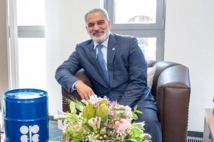 Haitham Al-Ghais, secrétaire général de l'OPEP, lors du Forum économique international de Saint-Pétersbourg 2026