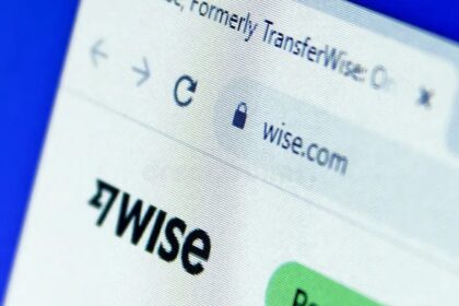 Interface du site wise.com sur un écran d'ordinateur, anciennement connu sous le nom TransferWise.