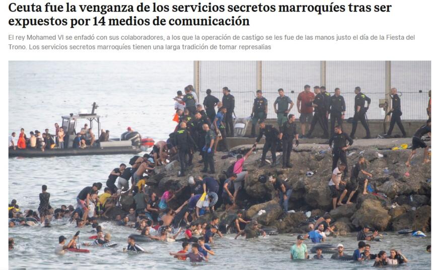 capture d'écran El Confidencial - Ceuta - Maroc