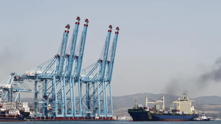 Grues. Port d'Algesiras, Cadix