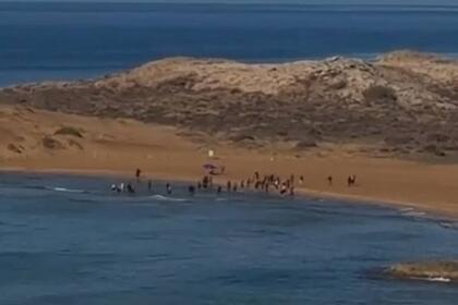 شاطئ قرطاجنة: وصول مهاجرين