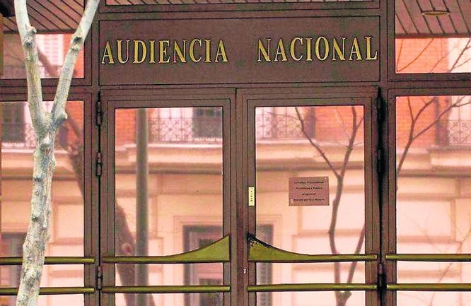 L'entrée principale de l'Audiencia Nacional, haute juridiction espagnole, située à Madrid.