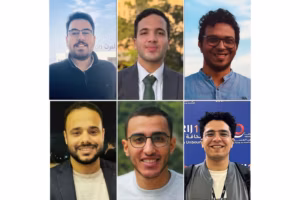 L'équipe des journalistes du média egyptien Matsadaach
