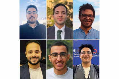 L'équipe des journalistes du média egyptien Matsadaach