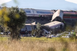 Catastrophe ferroviaire à Tolède en Espagne